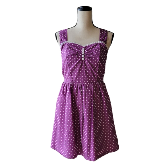 NWOT Retro Polkadot Dress Women's XS - Picture 1 of 9